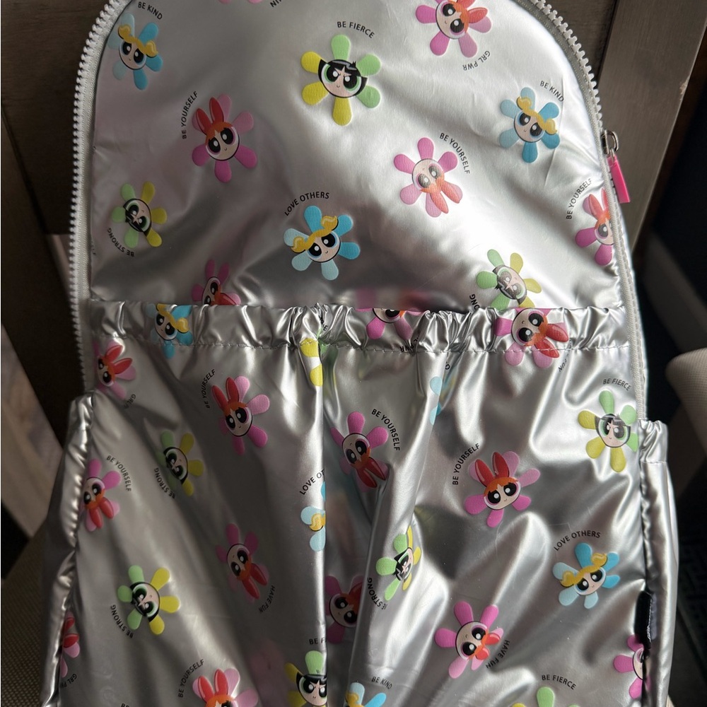 Silver Metallic Powerpuff Girls Backpack
